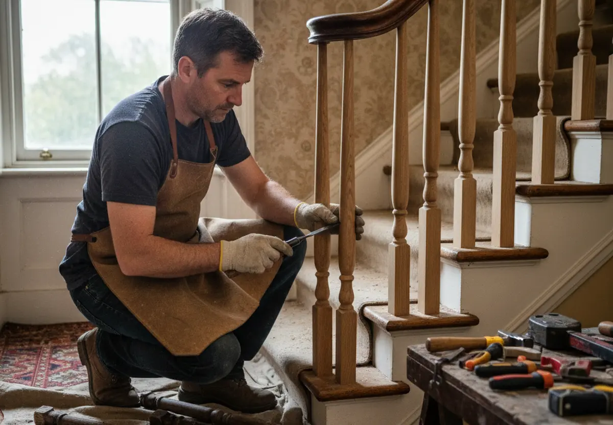 Comment remplacer les balustres d’une rampe d’escalier en bois