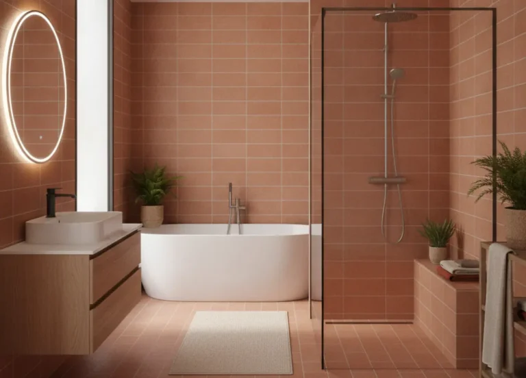 Carrelage terracotta salle de bain