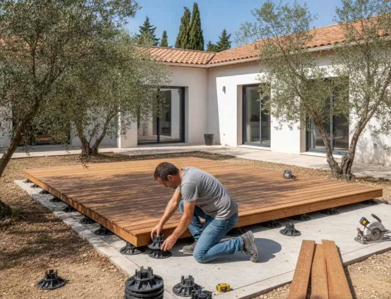 Installer une terrasse sur plots : guide complet étape par étape