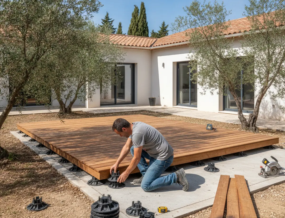 Installer une terrasse sur plots : guide complet étape par étape