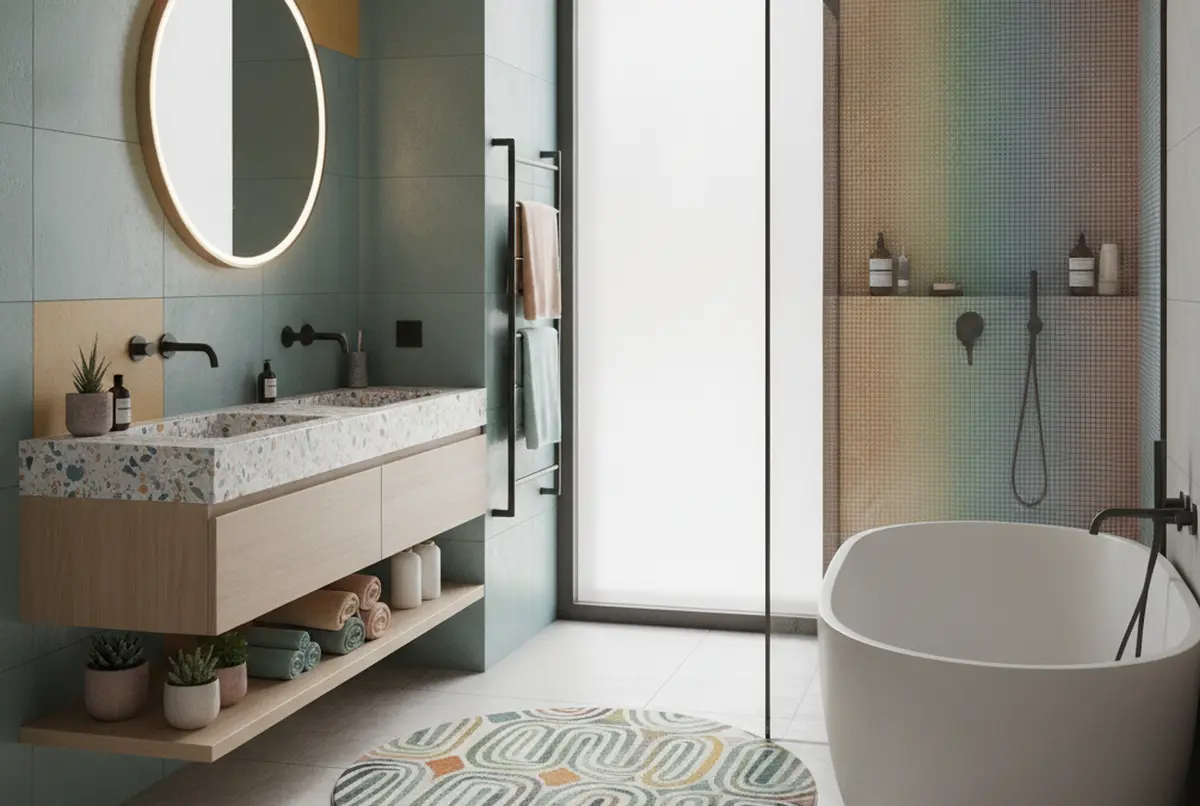 Palette de couleurs salle de bain : idées et exemples concrets
