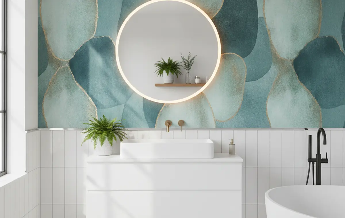 Papier peint pour salle de bain : choix, styles et conseils pratiques
