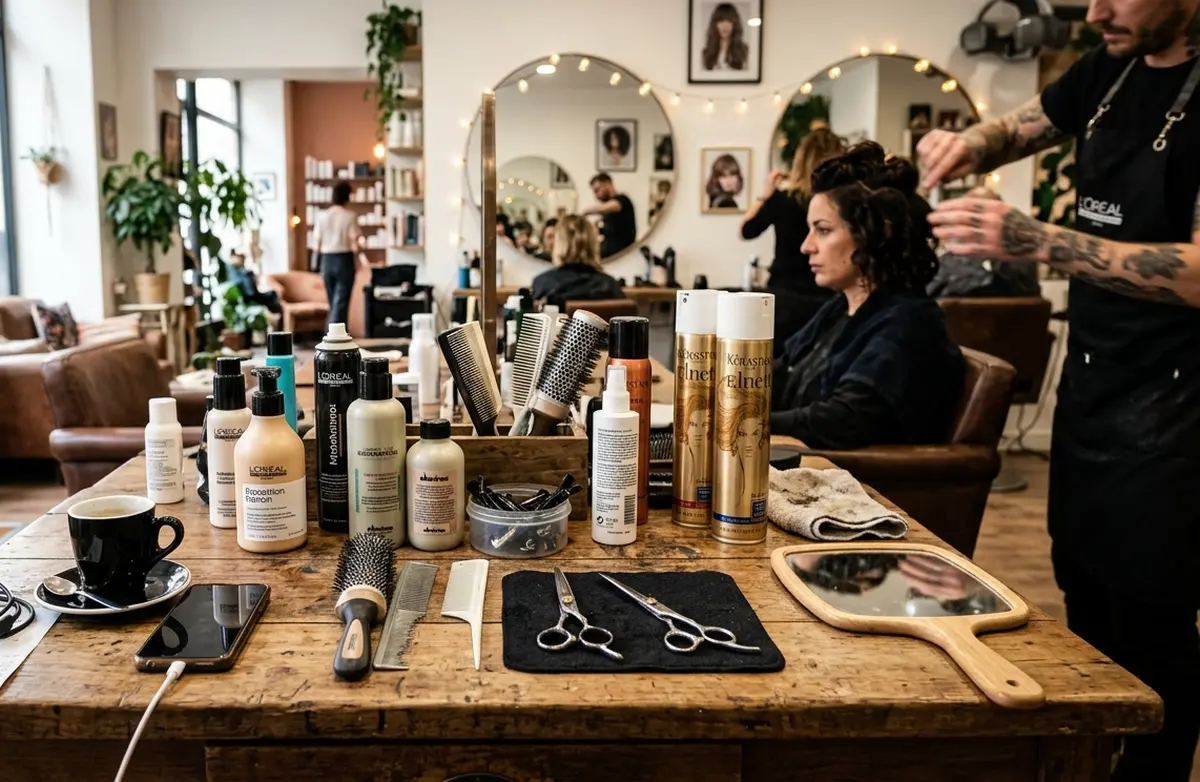 Hauteur plan de travail salon de coiffure : cotes recommandées par poste